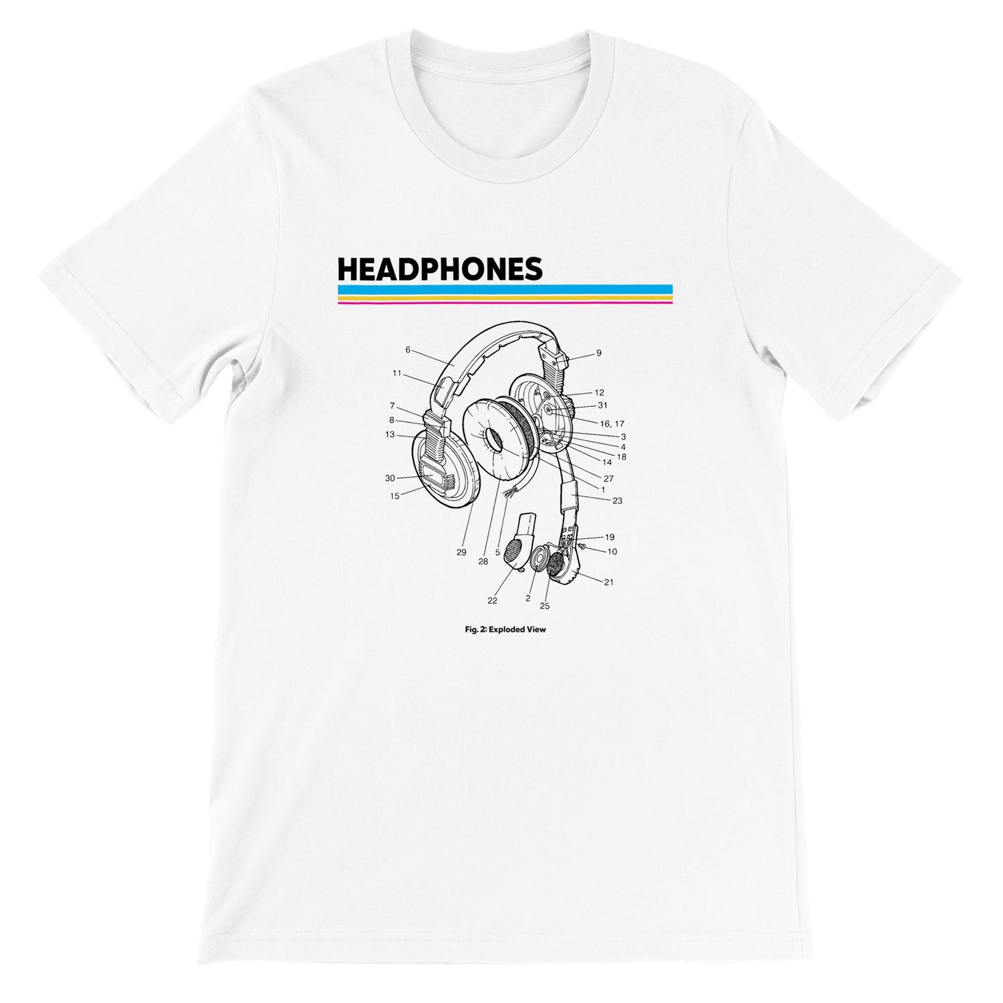 Headphones Unisex Crewneck T-shirt