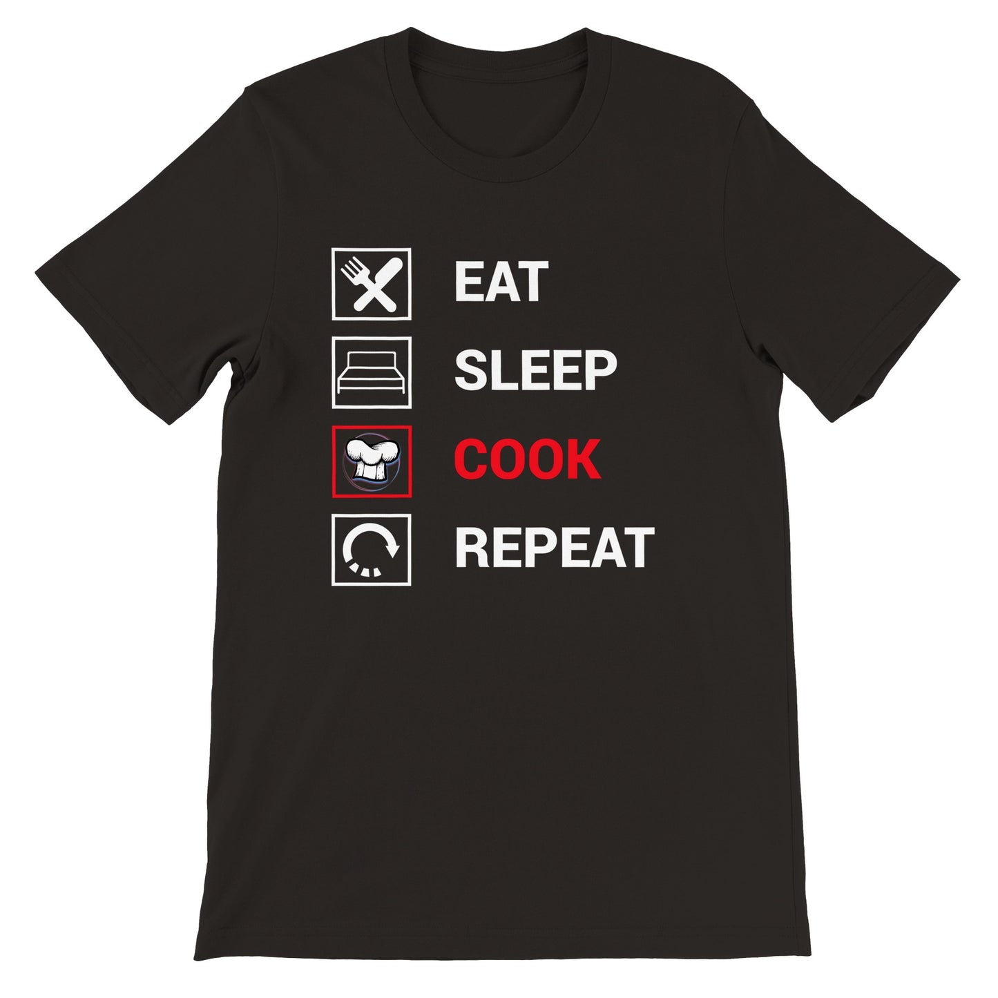 Eat Sleep Cook Repeat Unisex Crewneck T-shirt